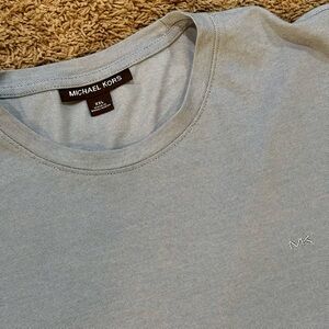 Michael Kors Men’s Blue T-Shirt with Logo Size XXL